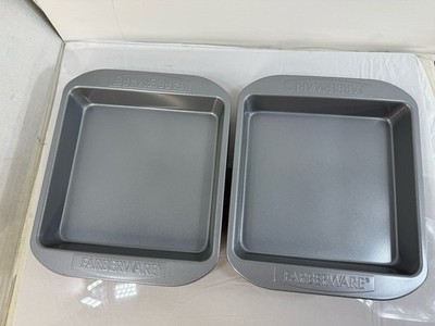 Lot of 2 - Farberware Nonstick Bakeware 9 x9 x1.5  Pan Non Stick Clean!