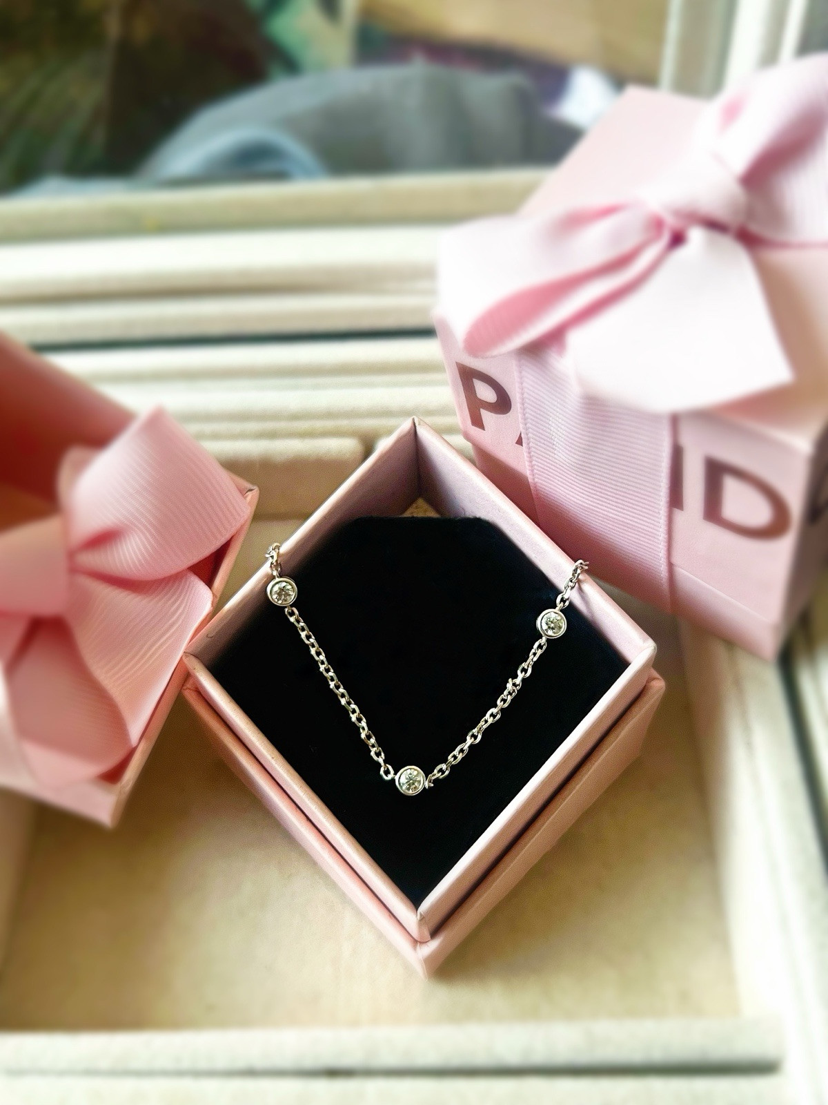 Pandora Era Bezel Silver Lab-grown Diamond Chain Bracelet 592847C01