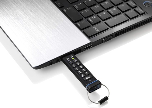 iStorage datAshur 8 GB Secure Flash Drive Password protected Dust & Water Resist - Photo 2/6