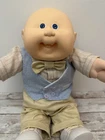 Cabbage Patch Kids #19 Baldie Vintage Bald Boy Doll Lots of Teeth Bow Tie Suit