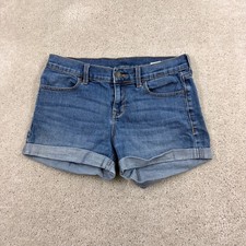 Old Navy Jean Shorts Womens Size 4 Blue Denim Cut Off 5 Pocket