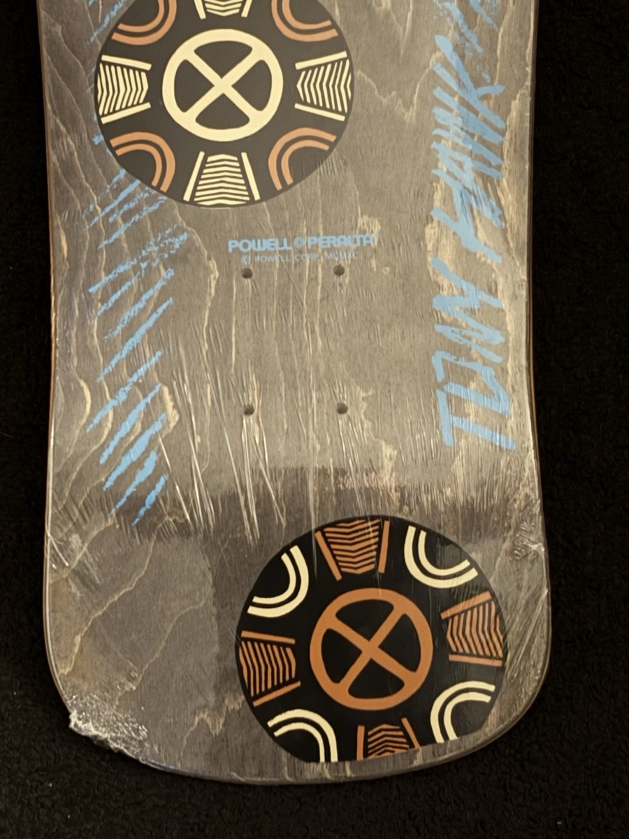 NOS Vintage 1990 Powell Tony Hawk Medallion Skateboard Deck