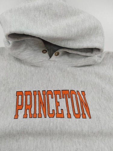 Maglione Vintage Anni 80 Champion Reverse Weave Princeton University Taglia L - Foto 2 di 10