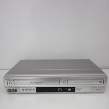 Hitachi Silver DV-PF4E(UK)  DVD/VCR Combo 6 Head Hi-Fi Stereo Tested No Remote