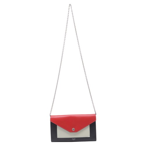 Celine Medium Pocket Envelope Wallet On Chain In Leather Women Multicol One Size