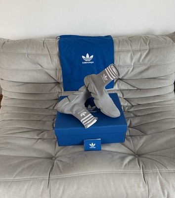 Balenciaga x Adidas Speed LT Trainer Sneaker 41 Grau Knit Sock - Neu Full Set