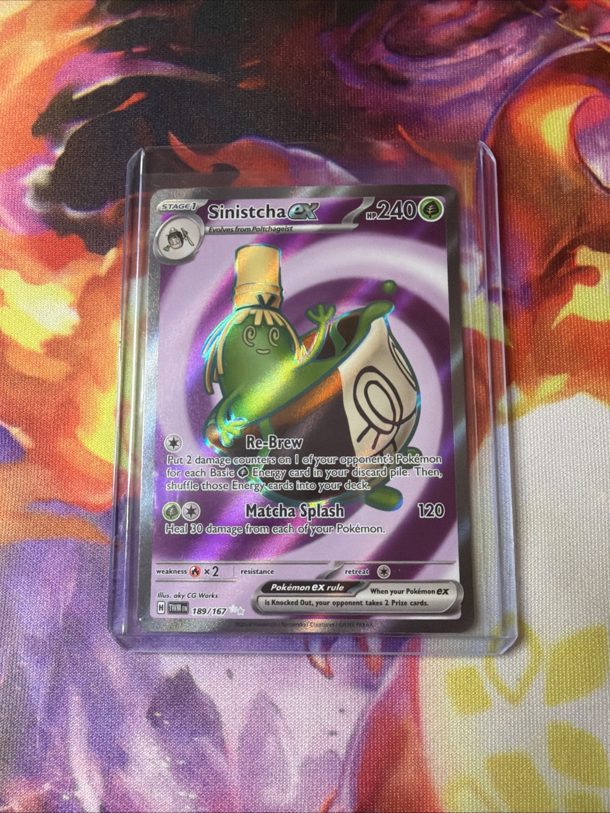 Pokémon TCG Sinistcha EX 189/167 Twilight Masquerade Ultra Rare NM Condition