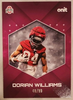 2025 Onit Athlete, Dorian Williams, Galaxy Pink Parallel /99 B-23 OSU Buckeyes