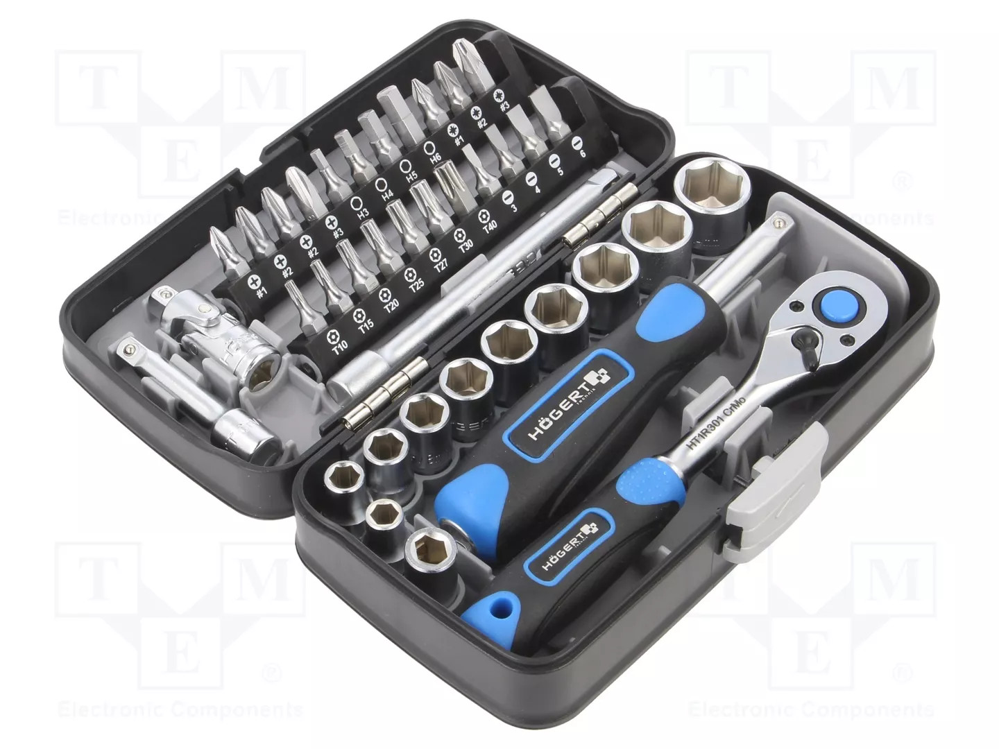 1/4"" Screwdriver Bits and Accessories Tool Box 38 pcs Set - HT1R462 of Hogert - Image 9