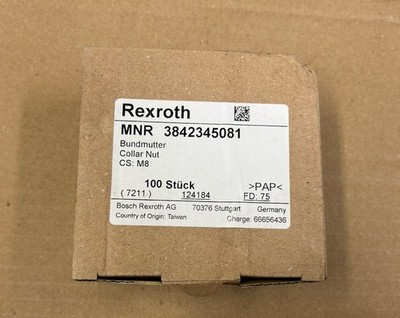 Bosch Rexroth M8 Flanschmutter, Verbindungsbauteil, Nutmaß 10 mm (X100)