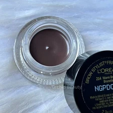 New L'Oreal Brow Stylist Frame Cream~214 WARM BRUNETTE~Full Size 2.3 g/0.08 oz