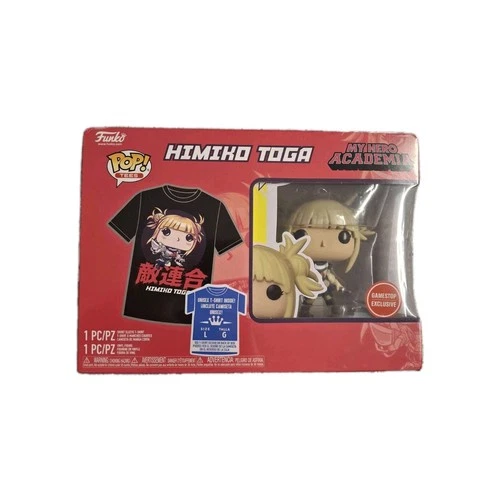 Himiko Toga Unmasked Funko POP! #1029 and T-Shirt Bundle Size L