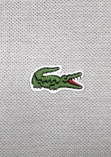 LACOSTE REGULAR FIT POLO SHIRT PIQUE KNIT 100 COTTON GRAY FR 8 2X-LARGE, XXL