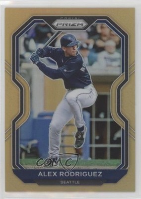 2021 Panini Prizm Tier II Neon Orange Prizm 71/100 Alex Rodriguez #195 1r5