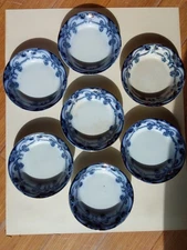 ROYAL STAFFORDSHIRE Pottery Circa 1907 “Iris” Flow Blue Dessert Fruit Dish (7)