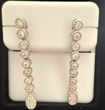 925 silver moissanite Dangle Drop Earrings fo...