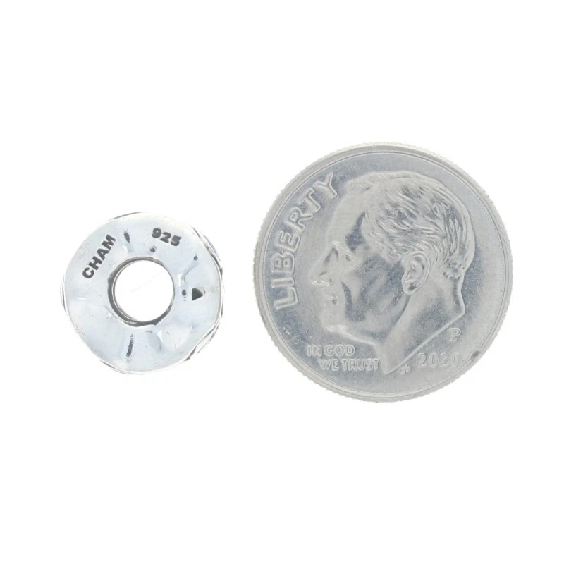 NUEVO Dije de Cuentas Chamilia - Plata Esterlina Ojos de Gato Azul Circonita cúbica JB-12b RETIRADO Foto 4 de 4