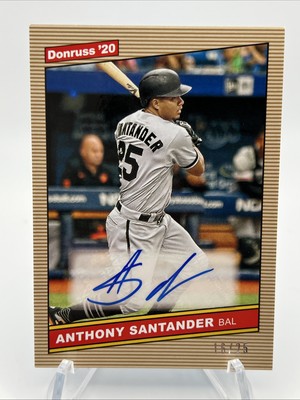 2020 Panini Donruss - #86S-AS Anthony Santander Auto /25 Number Match Nm/Mt