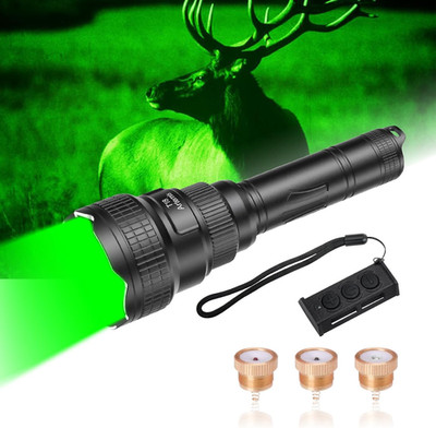 T18 Hunting Light Red Green White Zoomable LED Flashlight Predator Hog Coyote