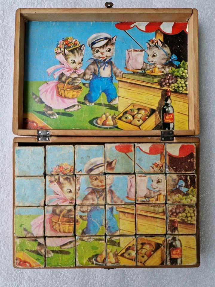 ANCIEN JEU DE CUBES EN BOIS - Photo 4/4