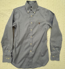 Ralph Lauren Polo Shirt Men s XS 14.5 Blue Oxford Long Sleeve Button