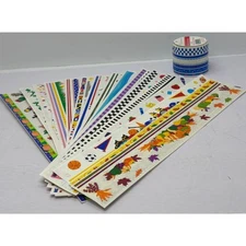 Vintage Mrs. Grossman’s Lot of 16 Design Continuous Stickers Blue