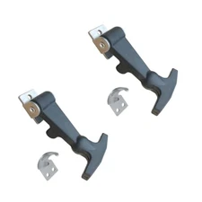 2 PCS Medium Elastic Hood Catch Flexible T-Handle Hasp Rubber Draw Latches wi...