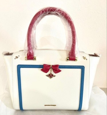 Sailor Moon White Handbag with Red Blue Accents Shoulder Strap New Rare