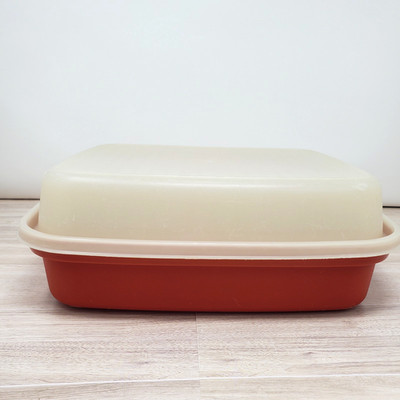 Vintage Tupperware Large Season Serve Marinade Container 1294-5 Paprika with Lid