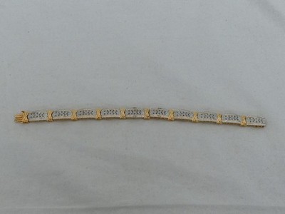 Nachlass Sterlingsilber 7,5'' schönes Diamant Vermeil Armband XH-20