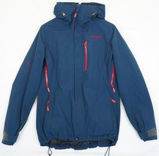 Giacca antipioggia Norrona Svalbard Gore Tex blu full zip con cappuccio...