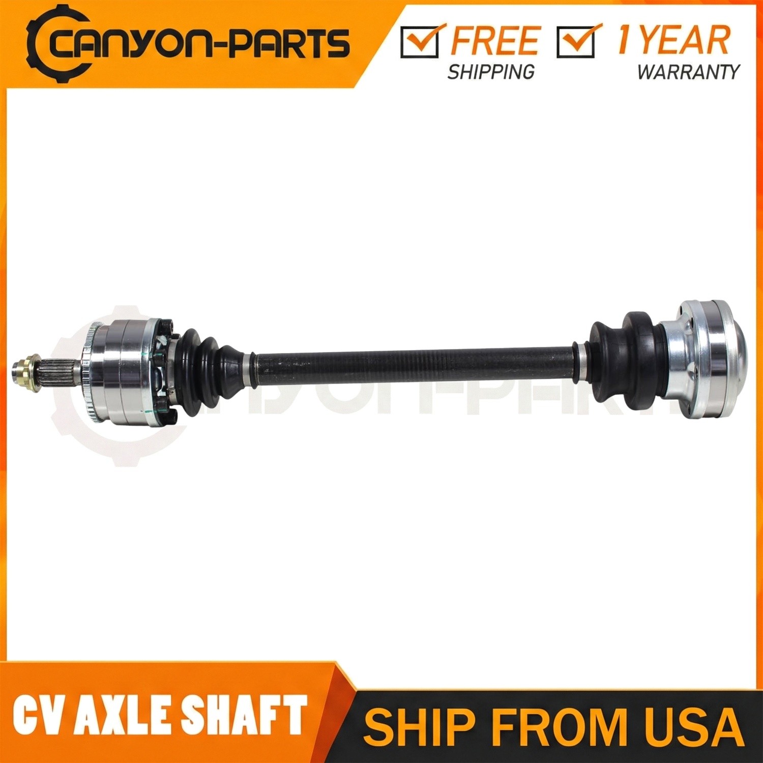 Rear L / R CV Axle Shaft Assembly for 1996-02 Mercedes-Benz E320 3.2L V6 AWD RWD