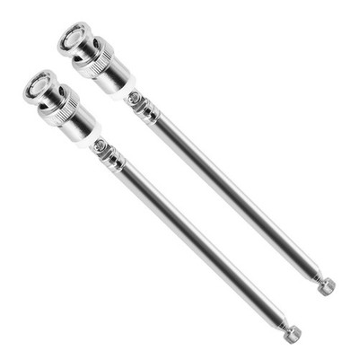 1 Pair VHF/UHF/AM/FM BNC Connector Telescopic Antenna For Radio Scanner