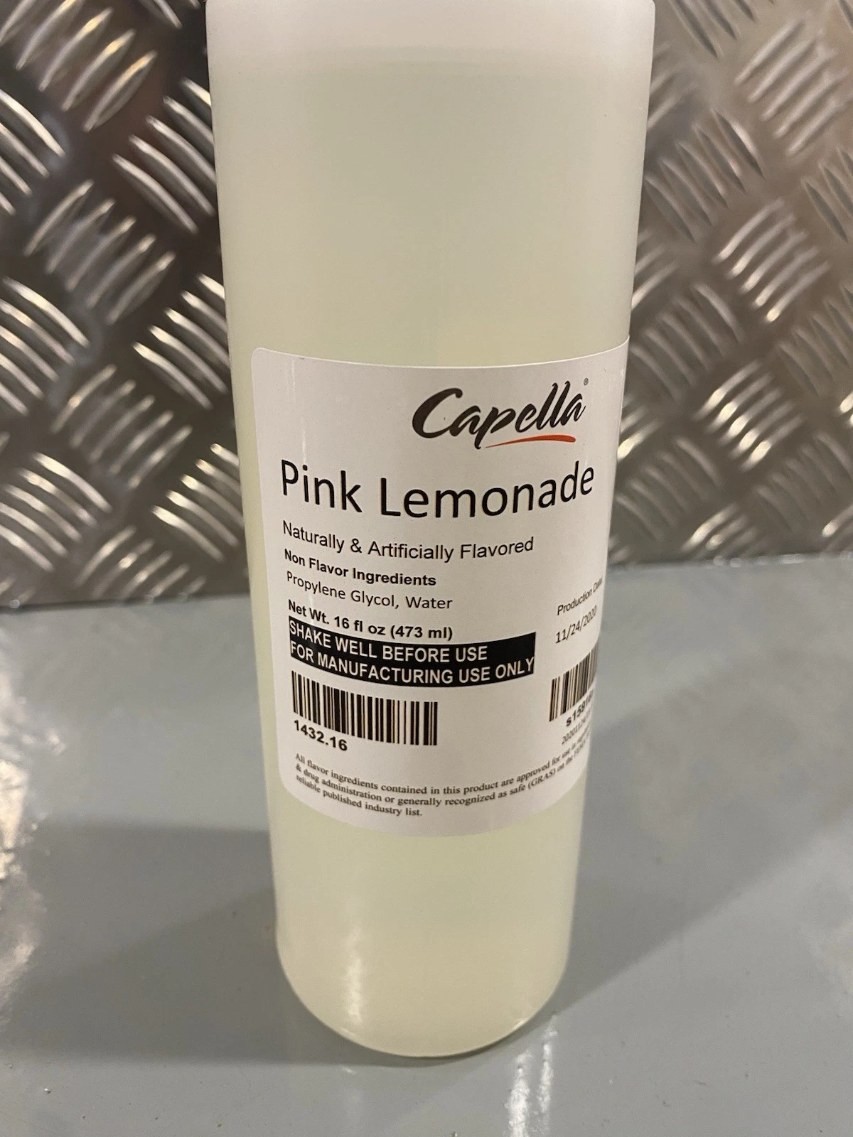Capella Pink Lemonade Flavour Concentrate 16oz 473ml Production Date 24/11/2020 2