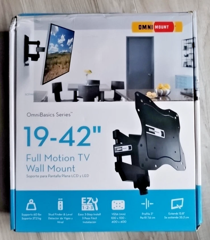 OmniMount SCFM60 Full Motion TV montaje en pared para pantallas LED LCD 19-42 pulgadas Foto 2 de 4