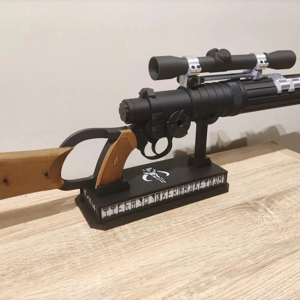 Carabina EE-3 de Boba Fett impresa en 3D personalizada del libro de Boba Fett y soporte Foto 4 de 4