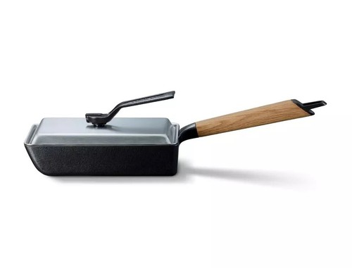 Vermicula frying pan EGG & toast PAN Oak instant gas IH FPET-OK FLET-SSL Lid New - Picture 10 of 14