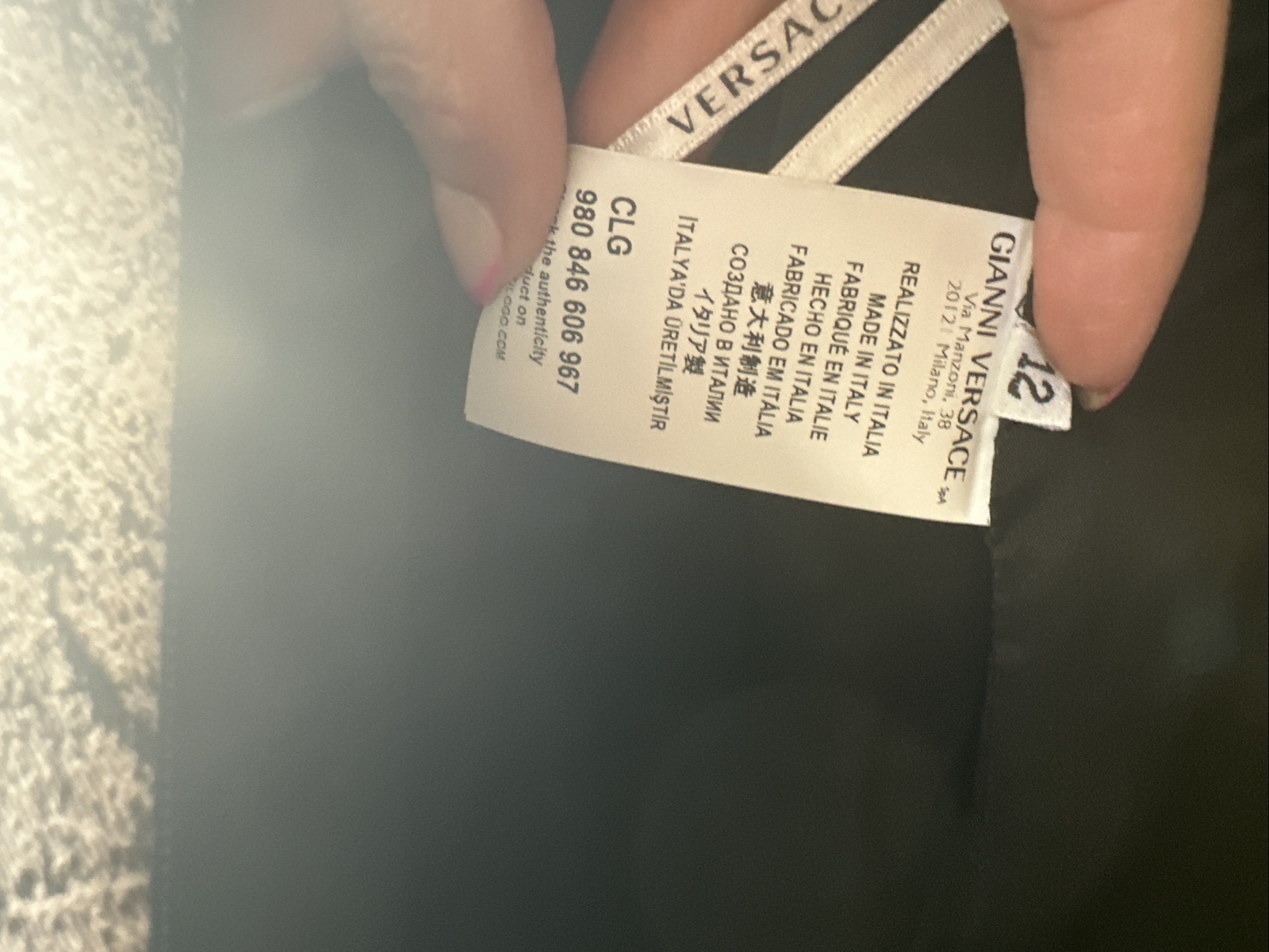 AUTHENTIC Versace Collection Grey Patterned Sheat… - image 12