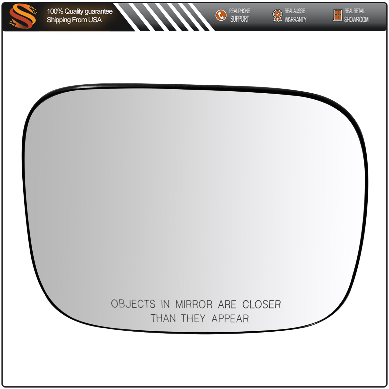 Heated Right Side Mirror Glass with Plate for 2008-2016 Volvo XC70 XC90