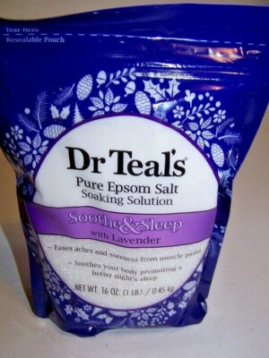 DR TEAL's Pure Epsom Salt Soaking Solution Soothe & Sleep with Lavender   1lb.