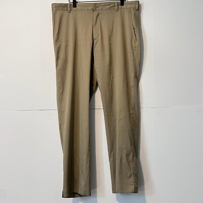Nike Mens Golf Pants Size 36X30 Beige Pleated Performance Dri
