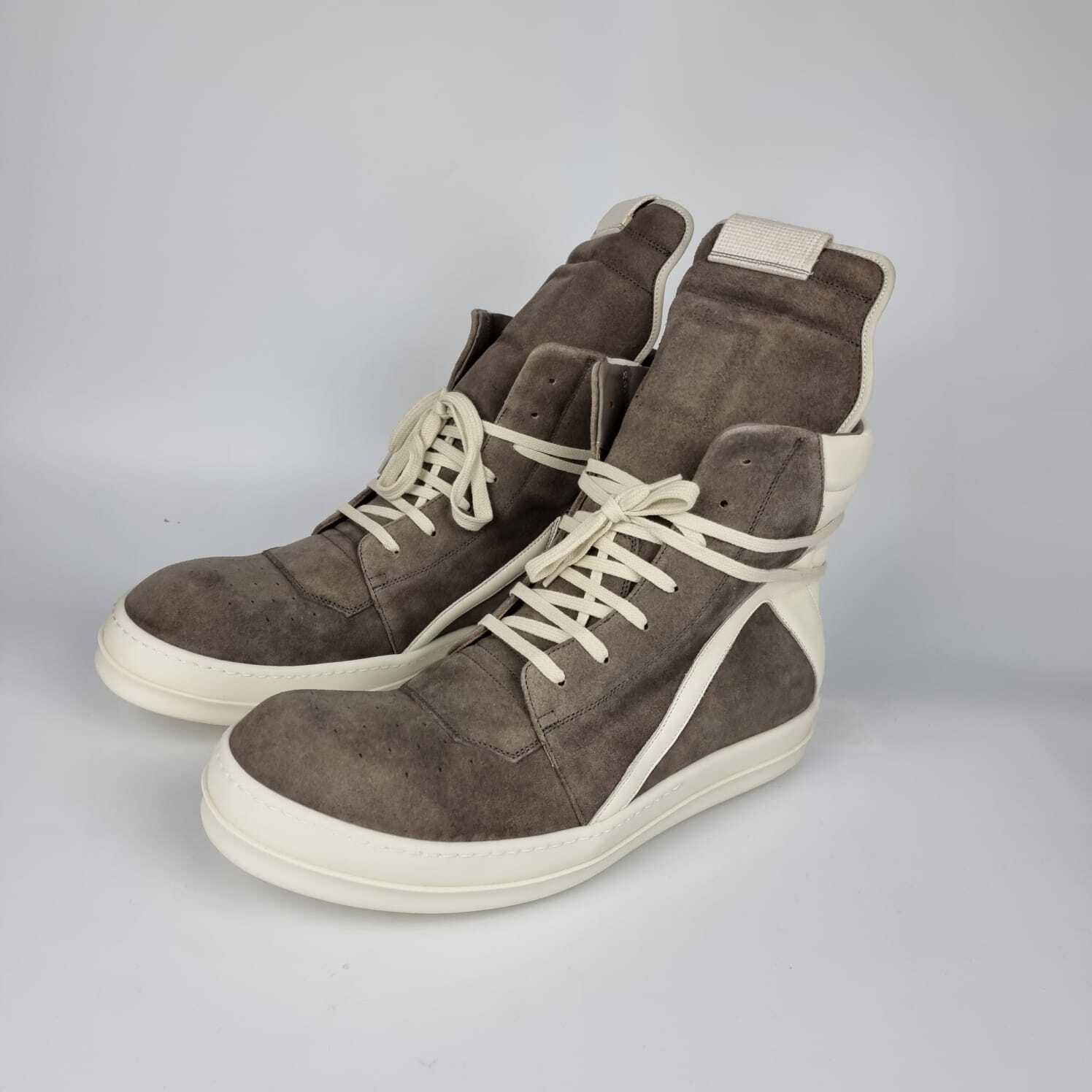 Rick Owens Geobasket Dust And Milk Sneakers New | eBay