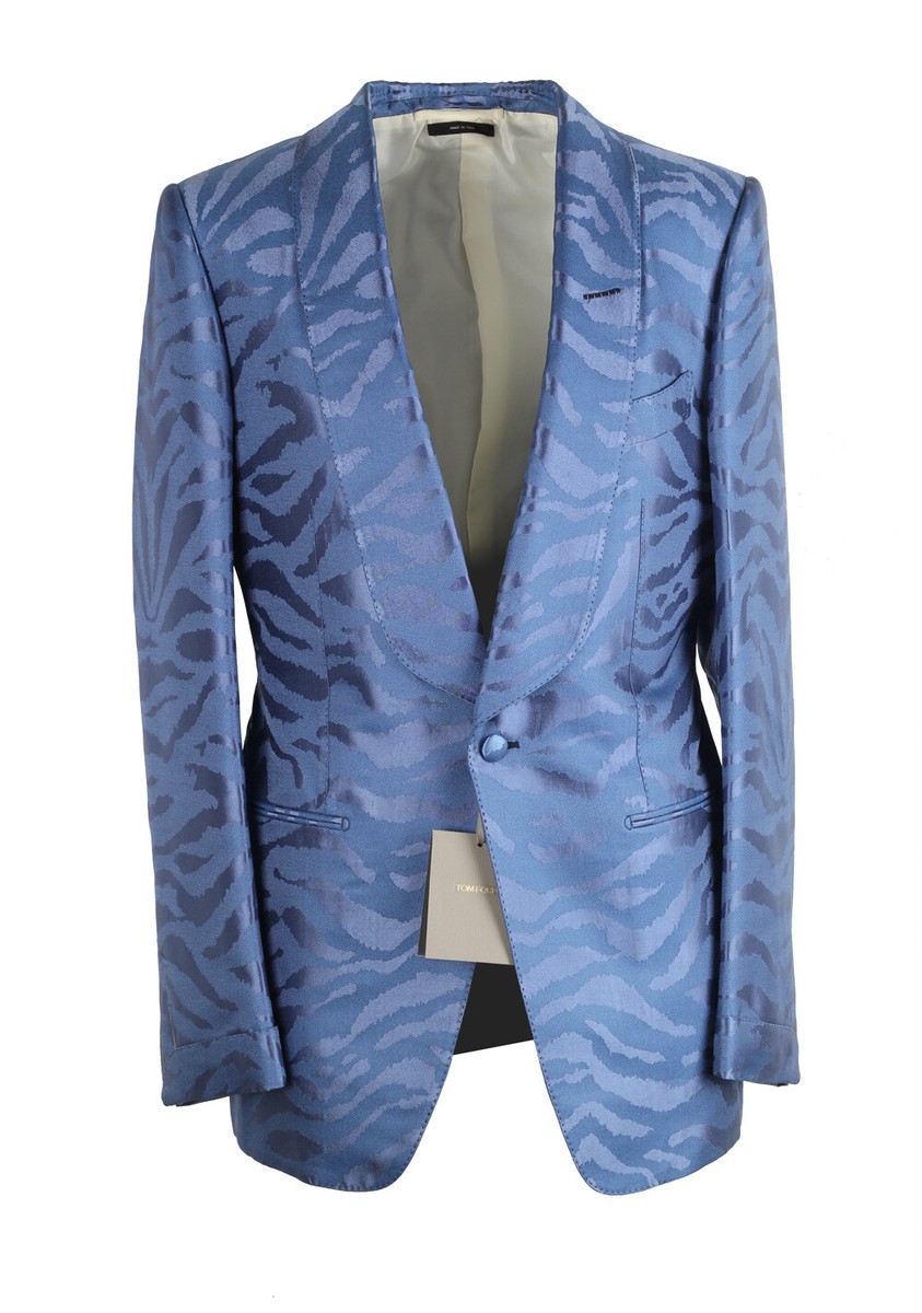 TOM FORD ネイビー ジャケット　46 TOM FORD Buckley Blue Cocktail Tuxedo Dinner Jacket Size 46