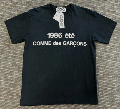 COMME des GARÇONS 1986 été Tシャツ 新品 正規品 M des 0 Comme (Black) Shirt Daintytee