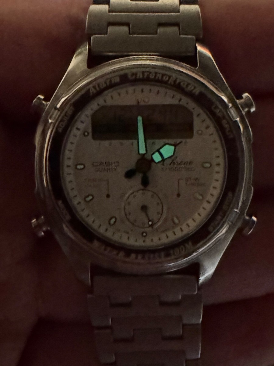 Vintage Casio AW-600 Wrist Watch Module 373 Mans Alarm