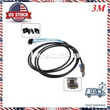 SFF-8088 to 4X SATA 7Pin Mini SAS 26Pin to 4 SATA 6Gbps Cable Connector 3Meters