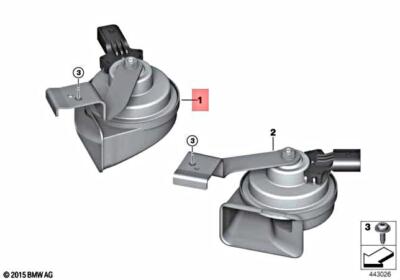 Genuine BMW X1 F39 F48 F49 X1 16d Fanfare Horn High Tone  