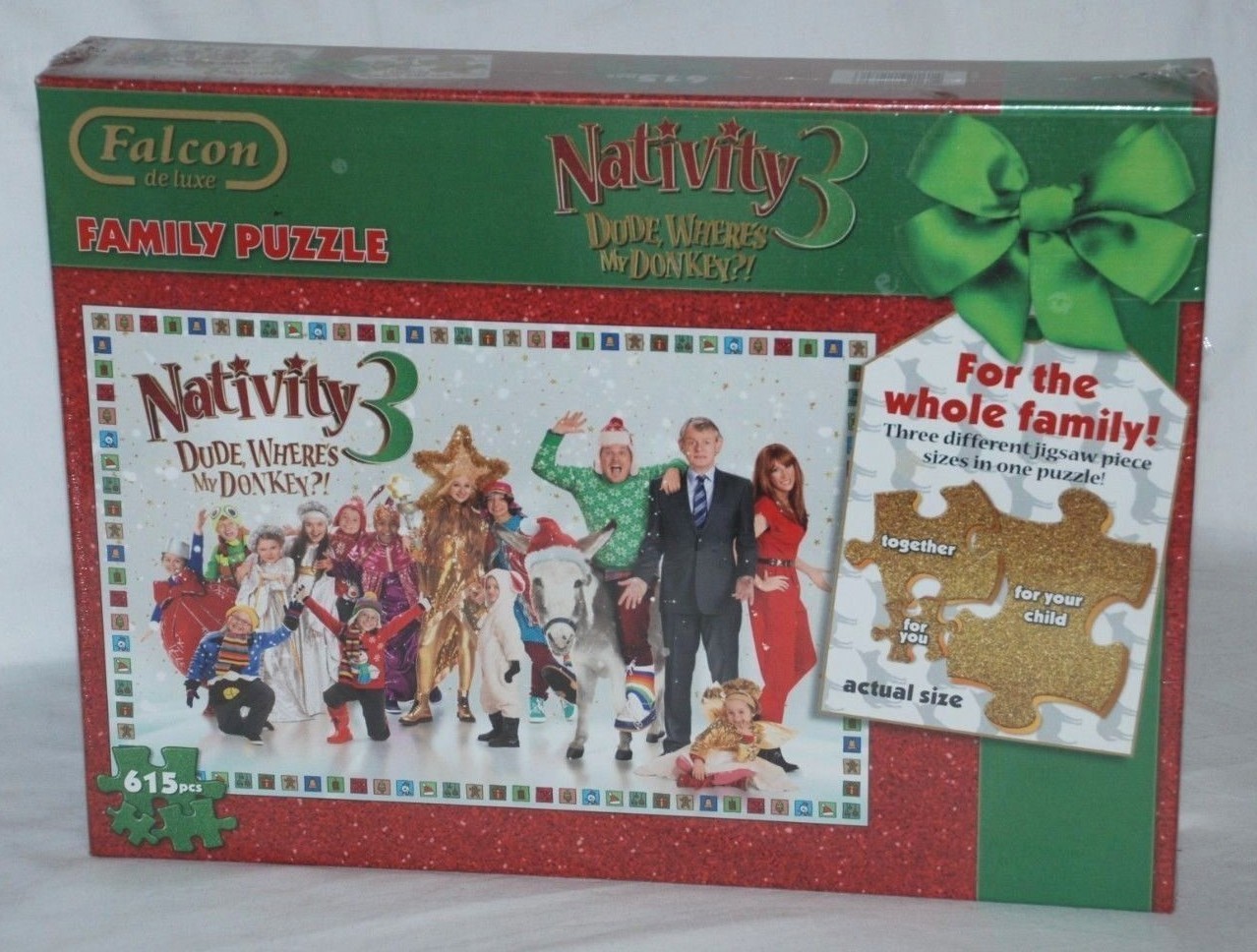 Falcon De luxe Nativity 3 Dude Wheres my Donkey 615 Piece Family Puzzle BNIB