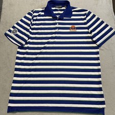 Polo Golf Ralph Lauren Shirt Mens L Striped PGA 2021 Ocean Course Performance