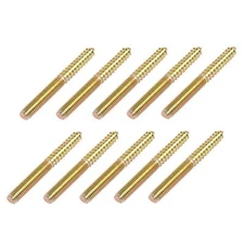 10pcs M10 Hanger Bolts Length 80mm3.15" Double Headed Bolts Self-Tapping Scre...